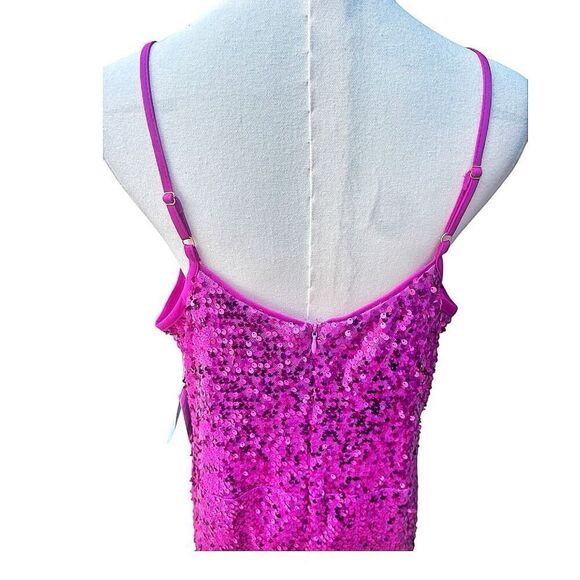 Taylor Plus Size Pink Sequin Maxi Dress Size 16 Fairycore Feminine - Picture 5 of 7